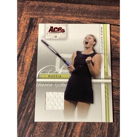 MARIA SHARAPOVA 2007 #24 Ace Authentic MATCH-WORN JERSEY SWATCH Tennis Card - Picture 1 of 2